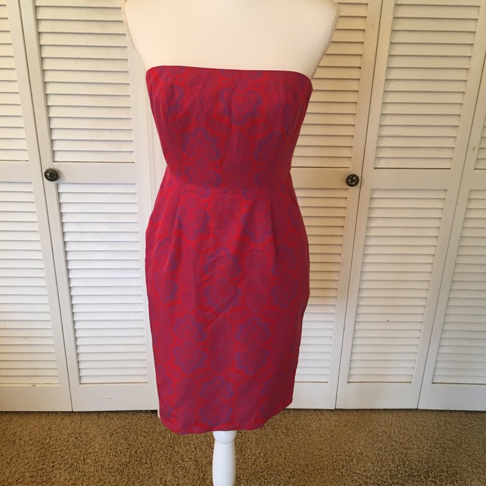 J. Crew Cotton and Silk Elegant Strapless Dress Size 0